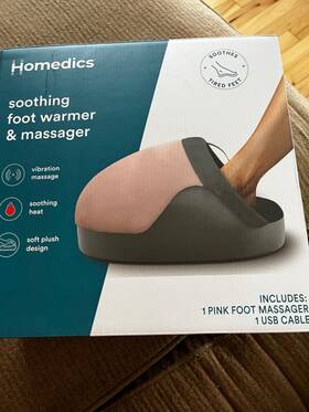 Homedics 031262112972 New In Box - Vibration Massager With Soothing Heat Foot Warmer
