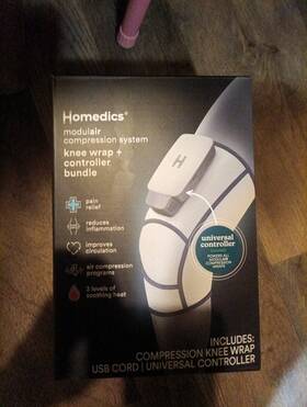 Homedics 031262113306 New Modulair Compression System Knee Wrap Controller Bundle Pain Relief