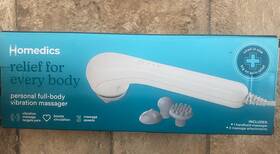 3126211081 Homedics Personal Full-body Massager. 3 Speeds With Attachments. New In Box