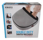 Homedics Double Duty Shiatsu Body Massager With Heat Back Neck Feet Leg Grey New
