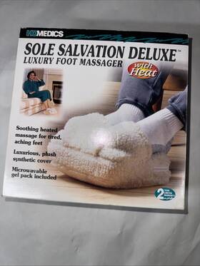 Fm-1h Homedics Sole Salvation Deluxe Luxury Foot Massager Heat Plush 2 D Batteries Nic