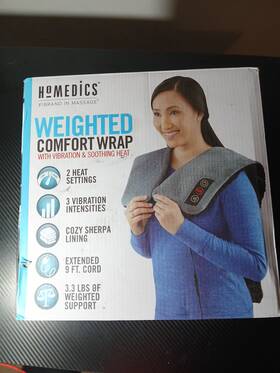 Hcm-451h Homedics Weighted Comfort Heat Wrap Open Box Gray