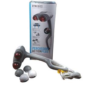 Hhp-351h Homedics White Black Heated Automatic Percussion Action Plus Massager