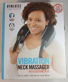 Nmsq-216hj-2 Homedics Neck Massager With Soothing Heat Portable Adjustable Vibration- Tested