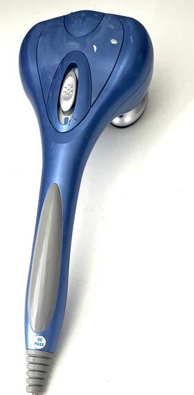 Wm-499h Homedics Percussion Massager With Heat Handheld Dual Head Blue