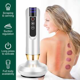 9100702gr Htwon Electric Cupping Gua Sha Massager Rechargeable For Back Body Muscle Relief Pain