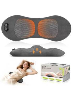 Yz001 Huixinline Smooth Triple Fusion Back Massager With Heat And Vibration Dark Gray