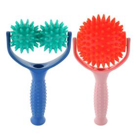 Huozhi 787959027578 2pcs X Massage Rollers Spiky Balls With Handle Body Muscle Relax Mas