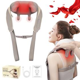 Jbamq-1028 Hwtong Neck Massager With Heat Cordless Back And Shoulder 2 Adjustabl