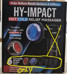 Hy-impact 674986035280 Cordless Heating/cooling Massager Replacement Accessories Only C Pics