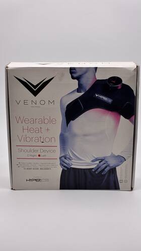 001-22 Hyperice 21000 Venom By Wearable Heat Vibration Shoulder Device Tested And Working