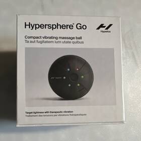 003-00 Hyperice 34000 Hypersphere Go Vibrating Massage Ball Black Lightweight Silicone Usb
