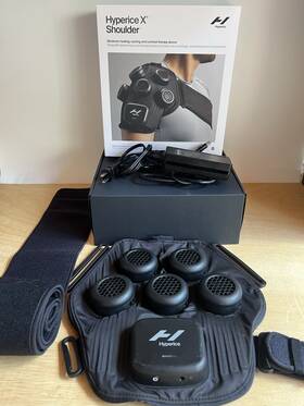 470-00276 Hyperice X 2 Shoulder Device Electronic Heating Cooling Compression Tested Works