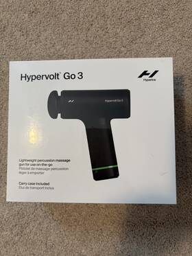 Hyperice 55300 001-00 - Hypervolt Go 3 Black Brand New In Sealed Box Free Shipping