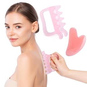 22423846 Iayokocc 2 Pcs Resin Scraping Tools Kit Gua Sha Facial Muscle Scraper Pink