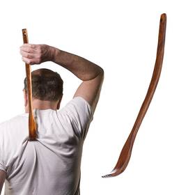 Iayokocc 22424381 Wooden Back Scratcher Extended Curved Handle Convenient Pratical 17 Inch Long H