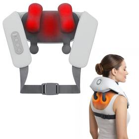 Ibreo 850075293087 Shiatsu Neck And Back Massagers With Heat 150 Mins Uses 4 Modes Light Gray