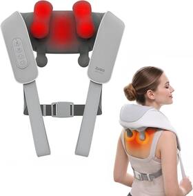 Ibreo 850075293193 Cordless Shiatsu Neck And Back Massager With Heat 3d Deep Tissue Kneading Gift