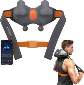 Ibreo 850083890100 Shiatsu Neck Shoulder Back Massager With Heat Deep Tissue Kneading Fitness Sport