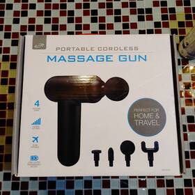 Imp301b Ilive Portable Cordless Massage Gun 4 Head Massager 6 Speed Tested Working