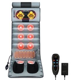 Imountek 717971909248 Full Body Massage Mat With Heat Adjustable Pillows Vibration Back Heating Massager