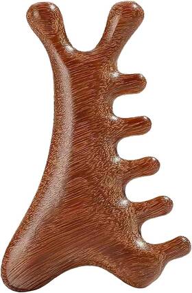 Inc 313049257220 4-in-1 Wooden Scalp Massager Comb Hair Growth Head Gua Sha Tool For