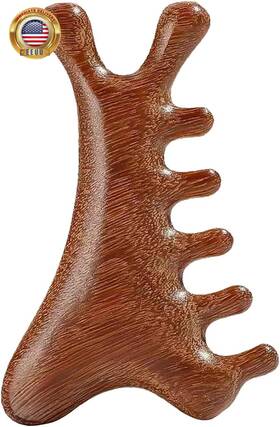 Inc 744759613721 4-in-1 Wooden Scalp Massager Comb Hair Growth Head Gua Sha Tool For