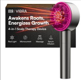In-smd001 Inia Vibra 4-in-1 Scalp Therapy Device Red Light Microcurrent Massage