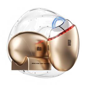 X201 Inia 7-in-1 Red Light Therapy For Face And Neck Gua Sha Facial Massager Gold