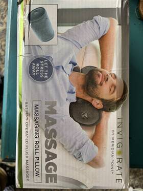 Mrp-6-4583 Invigorate Massaging Roll Pillow - Battery Operated Plush Massager