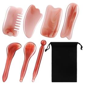 Xim21d31lv511gq Ipetboom Gua Sha Massage Tools - 7pcs Resin Scraping With Storage Bag Ma