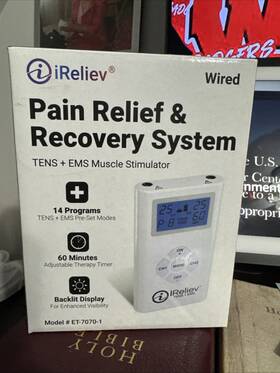 Et-7070-1 Ireliev Irelive Tens With Ems Pain Relief And Muscle Stimulator - White