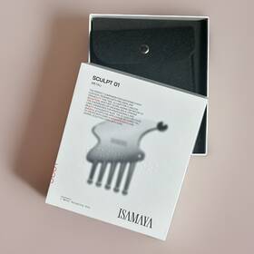 St701 Isamaya Sculpt 01 Metal Gua Sha Facial Sculpting Tool W Storage Pouch