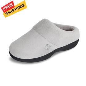 A96035lgy6 Isotoner A96035lgy6/7 Womens Classic Clog Slippers With Memory Foam 6-7 Light Grey