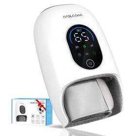 In-016h Ivolconn Hand Massager With Heat And Compression For Arthritis White