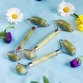 N1-face-massager Jade Natural Facial Roller Beauty Healing Face Neck Massage Tool Crystal Gift