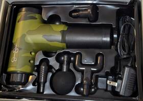 Js-masg-v3-camo Jessica Simpson Wireless Massage Gun Camo 4 Attachments Muscle Therapy Recovery