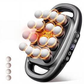 Jh-hh-mg-16-bk-us Jhkelldyy 16 Head Massage Gun Deep Tissue Percussion Massager 13.78ftft Black