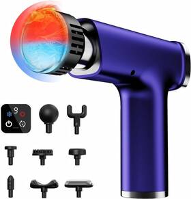 Joysuwerun 445049159105 Massage Gun With 9 Replacement Heads Heat And Cold Deep Tissu