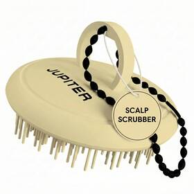 Jupiter 850040340433 Scalp Exfoliator - Massager Tool For Wet And Dry Yellow 1 Pack