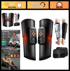 Fe-7125 Jzbrain 774882248996 Air Compression Leg Massager With Heat 5 Modes Intensity Rechargeable