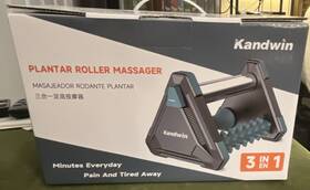 Kx087ey517 Kandwin Plantar Roller Massager Foot Black Blue Three Modes Ice Ball Acupressure