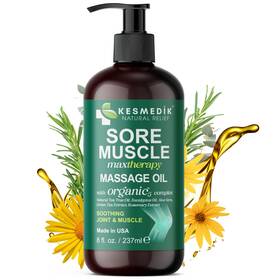 Kesmedik 810169910443 Sore Muscle Massage Oil For Therapy With 8 Fl Oz Pack Of 1 Arnica
