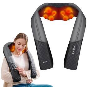 Kj28 Kingjoy Neck And Shoulder Massager With Heat Shiatsu Back For