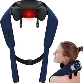 Emk-158k Kingpavonini Neck Massager With Voice Prompt 2 Silicone Massage Heads Wireless