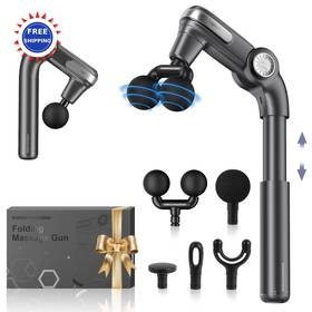 Ja-g7 Kingpavonini Foldable Massage Gun Dual Ball Head Adjustable Extendable