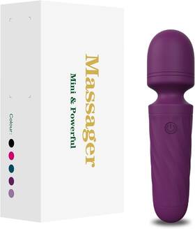 Kingwand 753848844397 Handheld Mini Massager Waterproof Usb Rechargeable 10 Speed For Back Relief