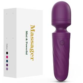 Kw-068-purple Kingwand Handheld Mini Massager - Waterproof Usb Rechargeable 10 Vibrations For Relief