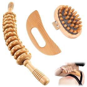 Massager-3in1 Kintkita Wood Therapy Massage Tools 3 In 1 Wooden Lymphatic Drainage Massager Body Sc