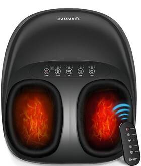 Knqze 313103330395 Foot Massager Machine With Heat Shiatsu Deep Kneading Remote
